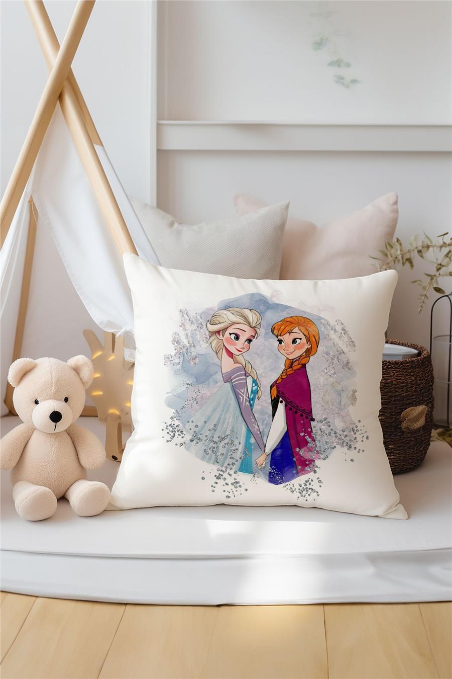 Frozen Elsa &amp; Anna Desenli Çocuk Ve Bebek Odası 3&