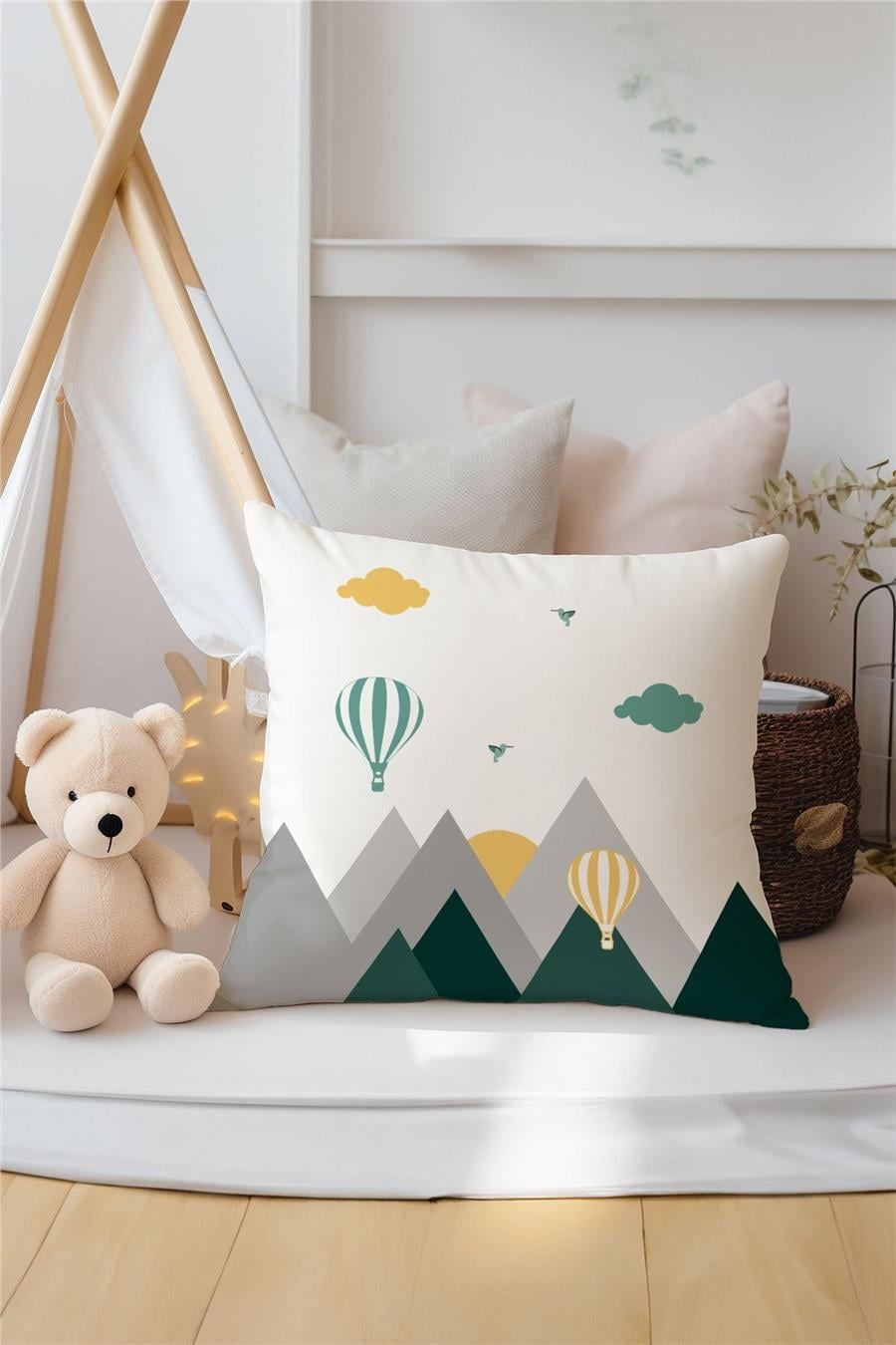 Yeşil Kuş Vadisi Dağ Desenli Çocuk Ve Bebek Odası 3&