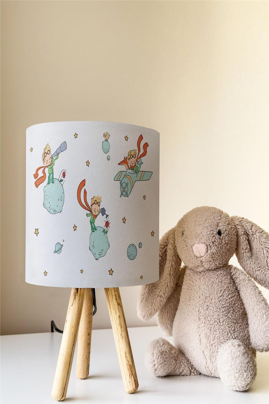 Küçük Prens Desenli Çocuk Odası Abajur Masa Lambası Tlab-308