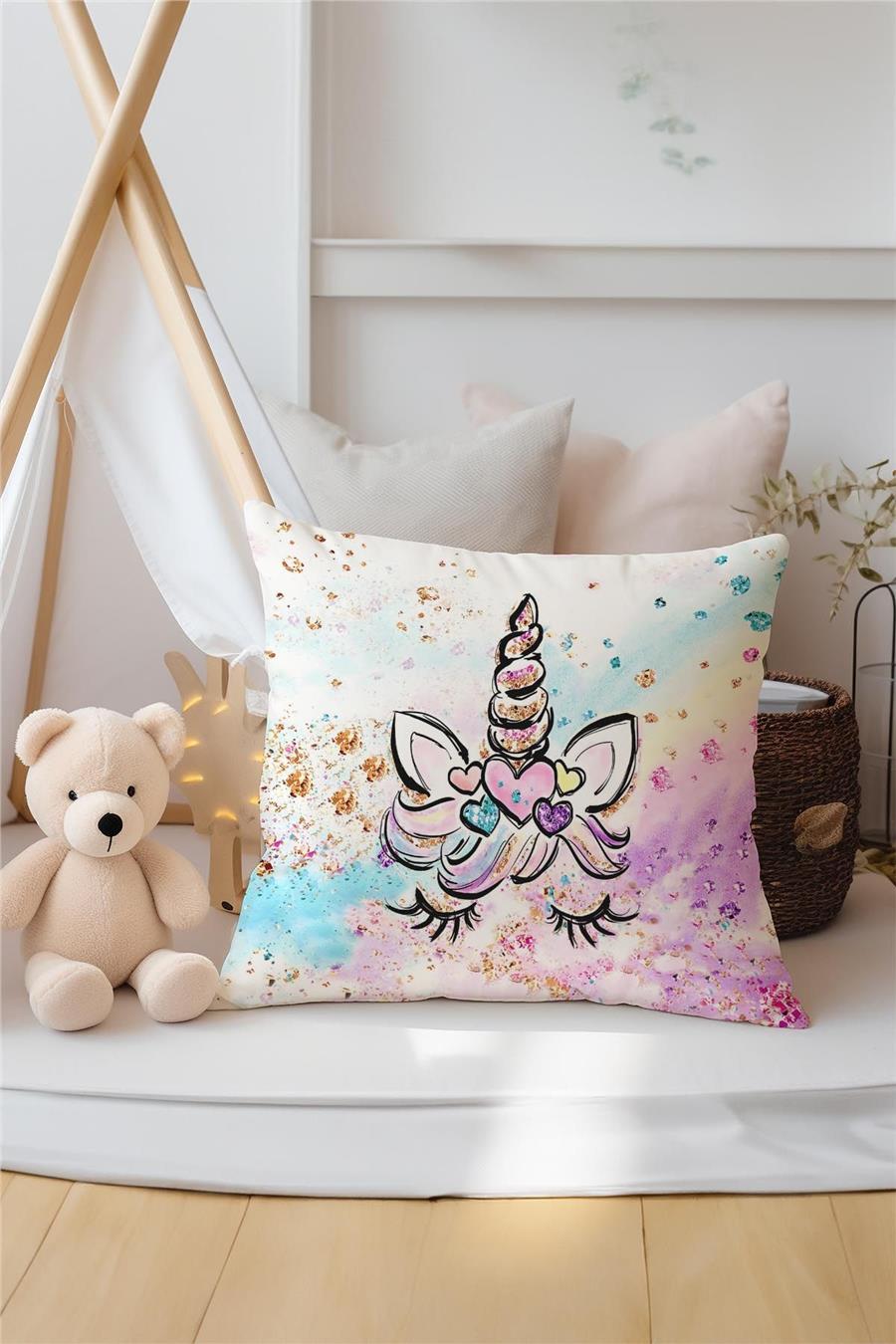 Unicorn Desenli Çocuk Odası 3&