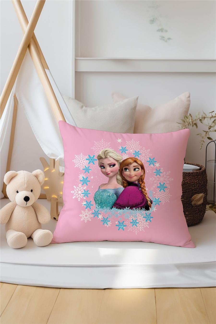 Pembe Elsa Anna Desen Çocuk Ve Bebek Odası 3&