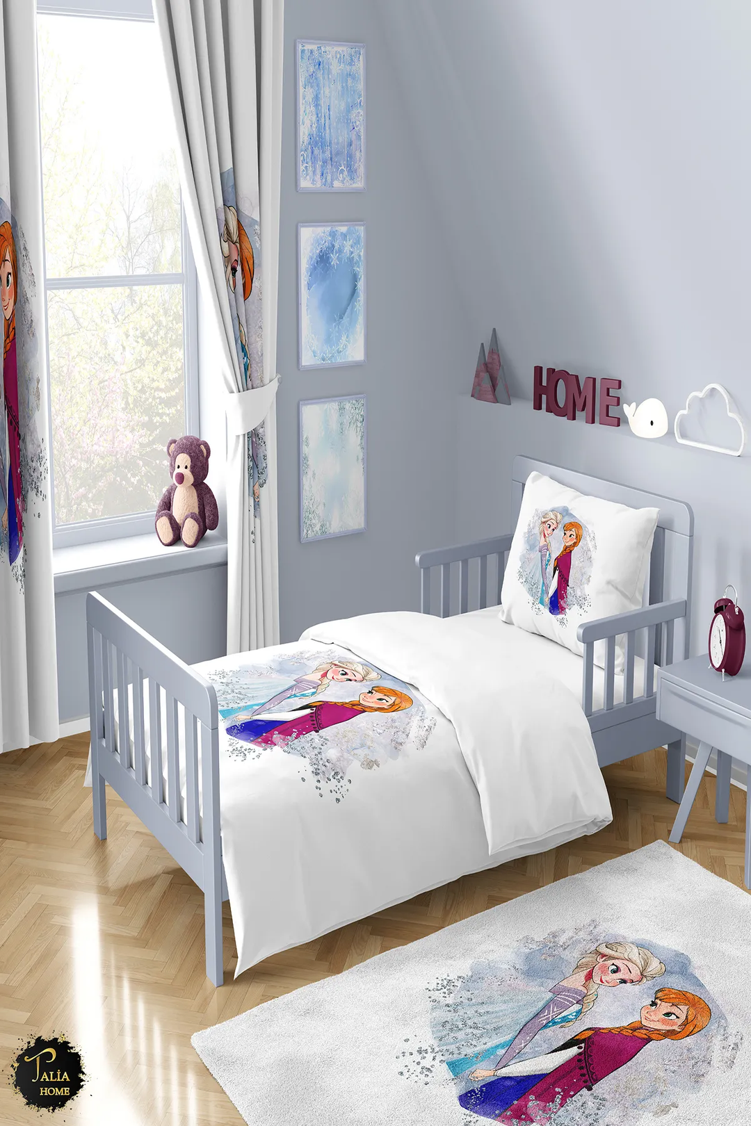 Frozen Elsa &amp; Anna Desenli Çocuk Ve Bebek Nevresim Takımı Tlan-306