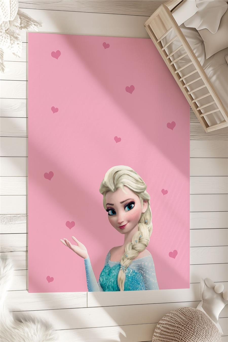 Elsa Desenli Çocuk Ve Bebek Odası Dekoratif Halı Tlh-069