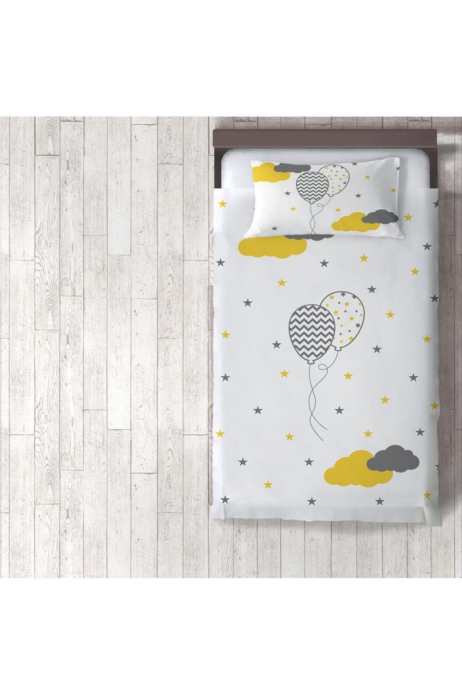 Balon Desenli Çocuk Odası Yatak Örtüsü Tlay-189